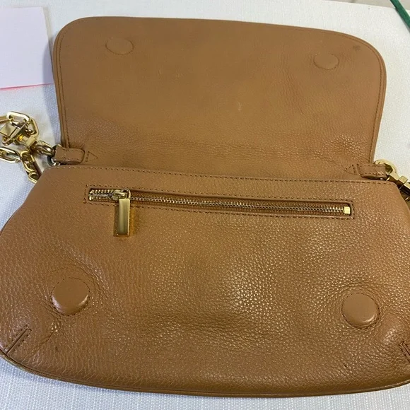 Tory Burch Tan Leather Crossbody Bag with Gold Accents - Picture 2 of 8